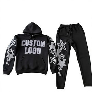 Ensemble de jogging pour homme 100% coton personnalisé, sweats à capuche et sweat-shirts imprimés avec étiquette privée, survêtement pour homme avec capuche - Product Image 1