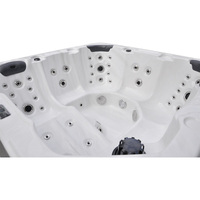 Spa de jardin moderne en acrylique autoportant de 2 mètres avec bain à remous massant et drain pour 4 à 6 personnes