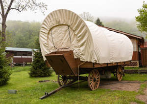 Nieuwe Grote Outdoor Luxe Mobiele Tent Huis Glamping Wagon Tent/Luxe Hotel Camping Wagon Tent Auto/Houten Huis Overdekte Wagen - Product Image 6