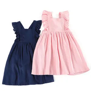 Summer baby Toddler Girls Dresses abbigliamento per bambini senza maniche Cute Girl frocks abiti in lino per bambini per ragazze