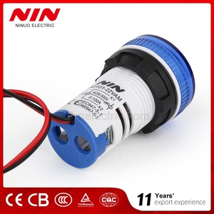 Nin 22Mm Màu Xanh Mini Vòng Bảng Điều Chỉnh Hiển Thị Kỹ Thuật Số Chỉ Số Tín Hiệu Ánh Sáng 2 + 1 Vôn Kế & Ampli Kế Khả năng Hiển Thị Cao Điện Áp Mét - Product Image 5