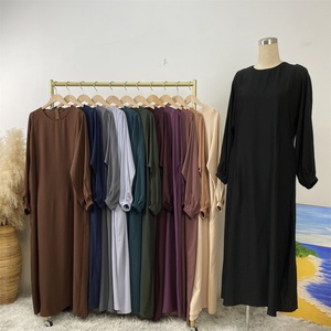 6822 #   Nouvelle Robe Longue Ample et Simple pour Femmes, Modèle Populaire en Tissu Nida Doux, avec 2 Fermetures Éclair Avant, Idéale pour l'Allaitement - Product Image 6