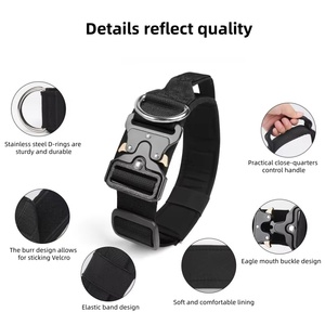 Wholesale Pet <strong>Dog</strong> Accessories Fashion Thick Nylon Tactical Training Metal Buckle Luxury Big <strong>Dog</strong> <strong>Collar</strong> for <strong>Dog</strong> - Product Image 4