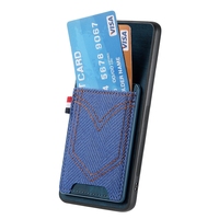 Jeans design étui pour carte de crédit couverture arrière pour Xiaomi 15/15 Pro/14 Ultra, pour One Plus Ace3/12R 5G étui arrière portefeuille