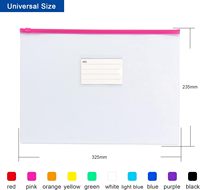 Enveloppes en plastique, enveloppes zippées en polyéthylène, dossiers zippés en plastique, format A4, format lettre, pour fournitures scolaires et de bureau