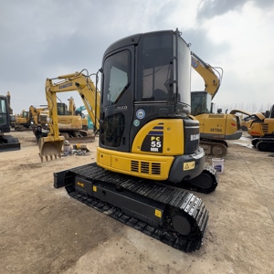 รถขุดขนาดเล็ก Komatsu PC55 MR ขนาด 5 ตัน ระบบไฮดรอลิก พร้อมบุ้งกี๋ขนาด 0.2 ลูกบาศก์เมตร เครื่องยนต์และปั๊มมือสอง - Product Image 6