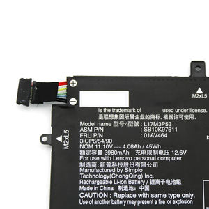 Batterie d'ordinateur portable 45Wh L17M3P53 01AV464 L17M3P54 01AV465 L17C3P52 01AV466 L17L3P52 01AV463 pour <span class=keywords><strong>Lenovo</strong></span> <span class=keywords><strong>ThinkPad</strong></span> L480 <span class=keywords><strong>L490</strong></span> L580 L590 - Product Image 2