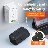 Prise murale multifonction six-en-un avec convertisseur USB, nouvelle norme américaine, personnalisée par le fabricant