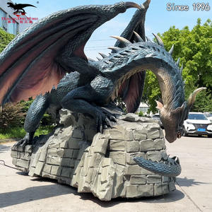 Hochwertiges realistisches anima tro nisches Drachen modell für den Innen-und Außenbereich Fiberglas Metall Stahl konstruktion Home Shopping Malls - Product Image 1