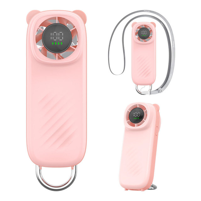 High-speed Handheld Portable Turbo Mini Fan USB Charging Digital Display 3000mAh Battery Household Use Brushless Motor 30-34dB