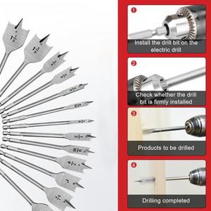 2026 -QUICK-CHANGE Hex Shank Spade Flat Wood <b>Drill</b> <b>Bit</b> Is 1/4 with groove for Reducing Slipping and Drilling for Wood Hole - Product Image 3