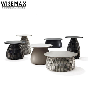 WISEMAX vimini Patio esterno impermeabile all'aperto tessuto <span class=keywords><strong>Rattan</strong></span> <span class=keywords><strong>tavolino</strong></span> moderno combinazione piccolo <span class=keywords><strong>tavolino</strong></span> rotondo - Product Image 5