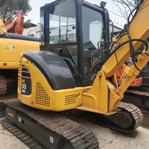 Gran descuento excavadora usada 5,5 toneladas usada mini excavadora Japón Komatsu PC55MR usada pequeña excavadora sobre orugas para la venta - Product Image 4