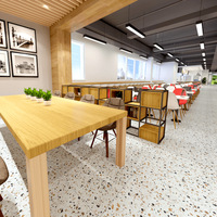 Carreaux de sol en porcelaine effet terrazzo style nordique 800x800mm pour appartement, cuisine, salon, chambre, hôtel