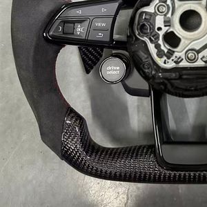 Volant pour Audi R8 S8 A1 A3 A4 A5 A6 A7 S3 S5 <span class=keywords><strong>Q3</strong></span> Q5 Q7 TT TTs <span class=keywords><strong>RS</strong></span> RS3 RS5 RS7 S3 S5 S7 Volant de voiture en fibre de carbone - Product Image 4