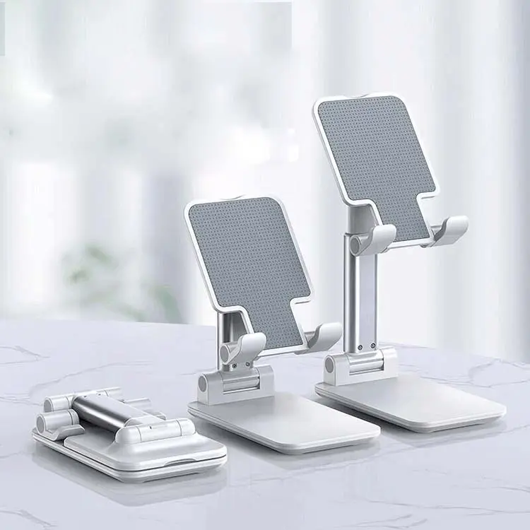 Cep telefonu aksesuarları ayarlanabilir katlanabilir plastik masa cep telefonu standı desteği masaüstü telefon tutucu
