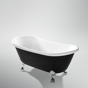 Moderna Bañera Acrílica Independiente con Desagüe, Ecológica, para Uso en Hoteles, Tamaño 60x30, Diseño de Dos Lados con Alcove - Product Image 5