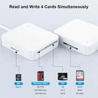 Lector de tarjetas Micro SD para teléfono 16, adaptador de tarjeta de cámara USBC de alta velocidad a SD/TF lector de tarjetas de memoria con SD/MS/M2/XD