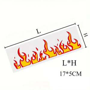 Pegatinas de motocicleta con diseño de llama creativa personalizada, calcomanías de vinilo impermeables para tanque de combustible - Product Image 2