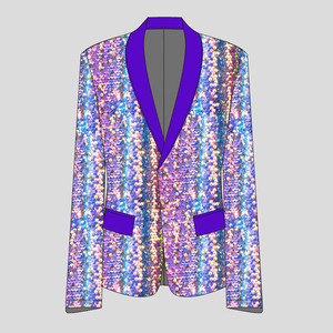 Abbigliamento <span class=keywords><strong>donna</strong></span> estate autunno alta qualità signore paillettes montaggio completo personalizzato Costume formale giacca - Product Image 2