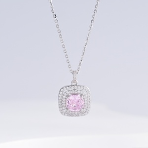 wholesale plata 925 silver Classic Aquamarine Pendant Necklace Everyday Wear minimalist mama stone dainty necklaces for girls - Product Image 5