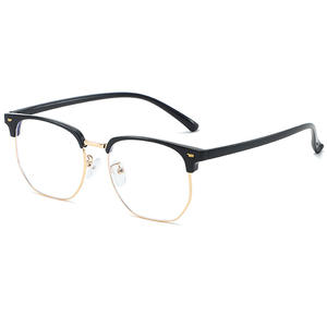 Gafas Ópticas Unisex con Montura Ovalada Pequeña 31009, Media Montura, Puente Mediano, Lentes de PC para Visión de Cerca - Product Image 1