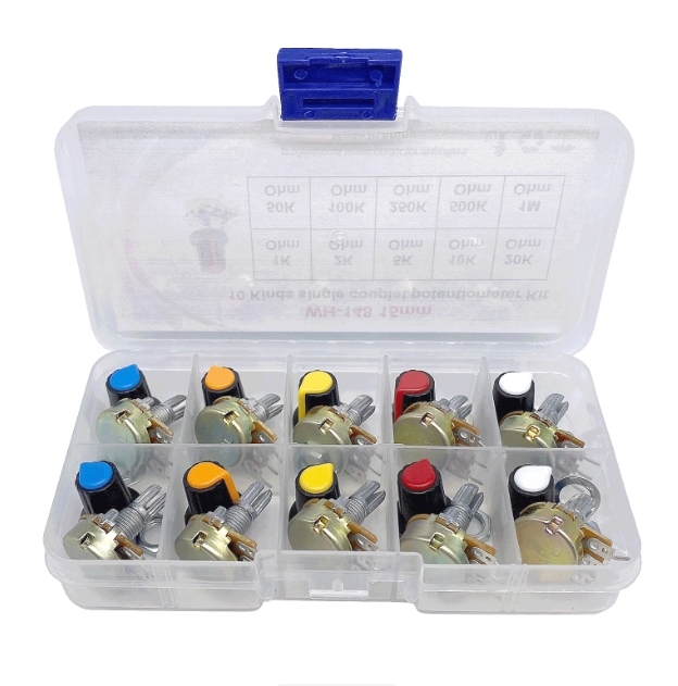 WH148 Single Link 15mmB1K/2K/5K/10K/20K/50K/100K/250K/500K/1M Potentiometer