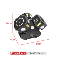 Luz Móvil Profesional de 150W con Múltiples Efectos, LED Beam, Láser, Estroboscópico y Tira de Luz a Todo Color para Iluminación de Escenarios DJ