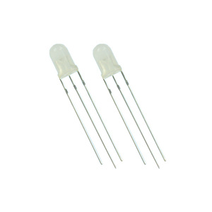 Lampe LED à tête ronde bicolore 5 mm, anode commune, cathode, trois broches, rouge et bleue, pour indicateur de brouillard, origine Shenzhen - Product Image 3