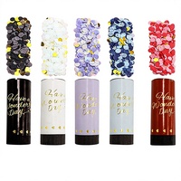 Canons et lance-confettis en papier biodégradable, effet confettis pour anniversaires, mariages, Noël, baby showers - 100 POP Rose