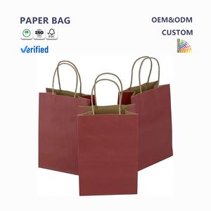 Bolsas de Papel Kraft Ecológicas Reciclables al por Mayor con Logotipo Personalizado para Ropa, Regalos y Empaquetado Comercial - Product Image 1