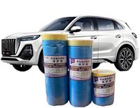 Film de masquage de peinture automobile bleu avancé, housse de protection en plastique pour carrosserie et travaux de peinture