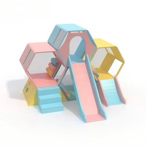 어린이 벌집 등반 슬라이드 실내 놀이터 장비 상업용 학년 무독성 방수 폼 파크 소프트 플레이 - Product Image 3