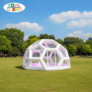 Tienda de campaña transparente inflable personalizada, tienda de campaña de cúpula transparente para fútbol al aire libre, casa inflable de burbujas herméticas para eventos de Camping - Product Image 1
