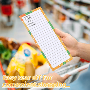Bloc-notes magnétique pour réfrigérateur, design en forme de fruit, lot de 4, écologique, avec 200 feuilles pour les listes d'épicerie et de courses - Product Image 2