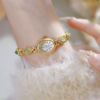 Nouvelles montres-bracelets en pierres précieuses BS Bee Sister FA1859, montre en or rose, montres ovales rétro tendance pour femmes, montres de luxe à la mode