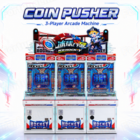 Machine à poussoir de pièces de monnaie, prix usine, machines de jeux d'arcade, jeux à monnayeur, prise en charge 3 joueurs, version anglaise, pour FEC