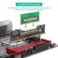 Kartu Adaptor Desktop DDR5 U-DIMM untuk RAM Laptop DDR5, Penguji Memori, Konverter DDR5 ke DDR5 U-DIMM