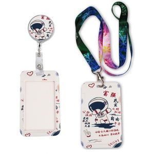 Custom YUSEN Y122 Casual Portable Designer Personalized Fabric <b>Lanyards</b> with Badge Reel and ID Card <b>Polyester</b> Material Logo - Product Image 1