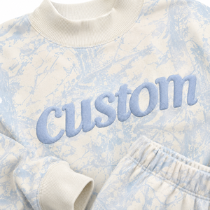 Conjunto de Sudadera y Pantalones Cortos de Cuello Alto con Estampado Tie-Dye 100% Algodón para <span class=keywords><strong>Mujer</strong></span>, <span class=keywords><strong>Tallas</strong></span> <span class=keywords><strong>Grandes</strong></span>, Personalizado con Estampado 3D en Relieve, Ropa Deportiva Casual - Product Image 2