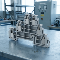 Bloc de bornes en céramique DU3D4, connexion par vis, contact en cuivre à 3 pôles, 100A max, ampérage continu