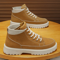 Bottes montantes pour hommes de haute qualité, nouvelle mode, plateforme Joker, antidérapantes, rehaussantes, chaussures de sport décontractées