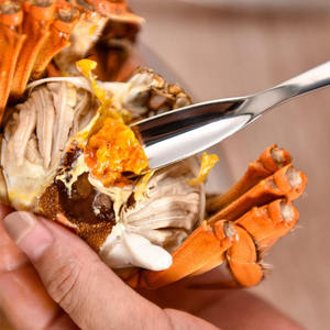 Pinces à fruits de mer <span class=keywords><strong>en</strong></span> acier inoxydable 304 avec logo personnalisé, cuillère à <span class=keywords><strong>crabe</strong></span>, fourchettes, pics, outils à fruits de mer pour <span class=keywords><strong>crabe</strong></span>, homard - Product Image 3