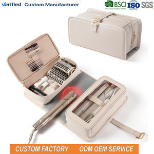 Bolsa de Viaje para Herramientas de Peinado con Tapete Resistente al Calor, Organizador de Herramientas para Multi-Stylers y Secador de Pelo, Estuche de Cuero para Rizador de Pelo - Product Image 1