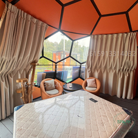8M 10M en forme de nid d'abeille en verre dôme maison glamping Igloo tentes d'hôtel