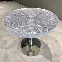 Table d'appoint ronde en résine pour le thé et le café