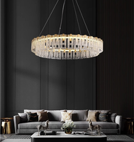 Lustre de luxe postmoderne pour salon, luminaire suspendu en cuivre, verre LED, lumière décorative