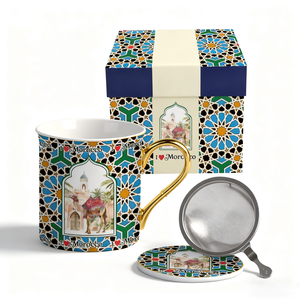 Custom I Love marocco tazza in ceramica con manico in oro marocchino confezione regalo infusore per tè per ordini all'ingrosso - Product Image 6