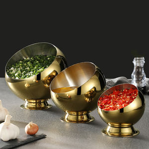 <span class=keywords><strong>Ball</strong></span> KTV Aschenbecher Hot Pot Restaurant schräg Gewürz glas Sauce Obstschalen <span class=keywords><strong>Set</strong></span> für die elegante Tisch Stahl Salats ch üsseln Catering - Product Image 1