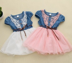 Vestidos de Moda para Niñas, Vestido de Tul con Encaje, Venta al por Mayor - Product Image 2